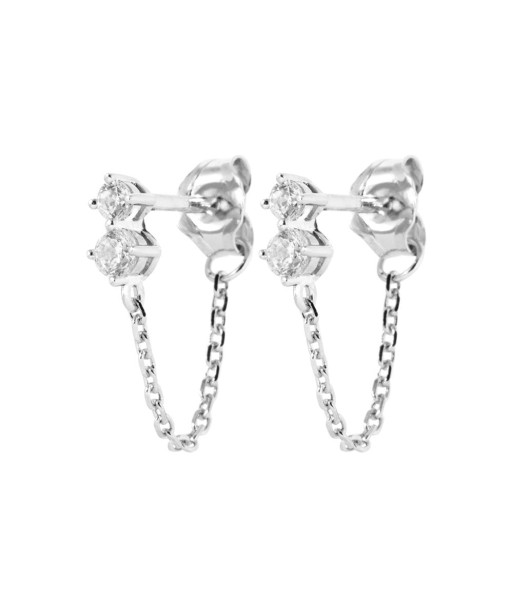 Boucles d'oreilles pendantes Iolande en argent s'inspire de l'anatomie humaine