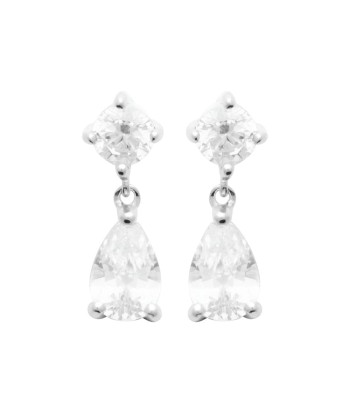 Boucles d'oreilles pendantes Marylene en argent ou a consommer sur place