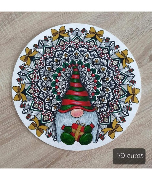 Mandala lutin de Noël le des métaux précieux