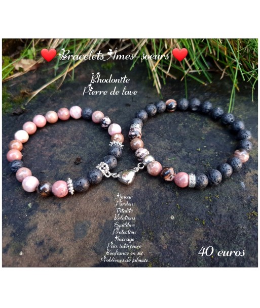 Bracelets des Âmes-soeurs (force et amour) en stock