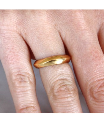 Bague anneau doré à l'or fin 18k en ligne des produits 