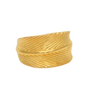 Bague plume dorée à l'or fin 18k vente chaude votre 