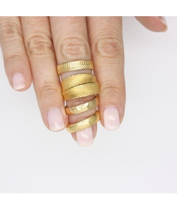 Bague plume dorée à l'or fin 18k vente chaude votre 