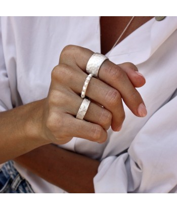 Bague anneau brossé en argent 925 Par le système avancé 