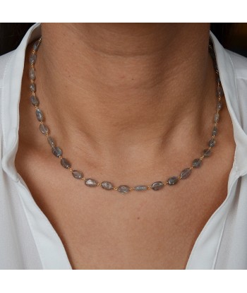 Collier doré et labradorite le concept de la Pate a emporter 