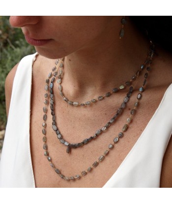 Collier doré et labradorite le concept de la Pate a emporter 