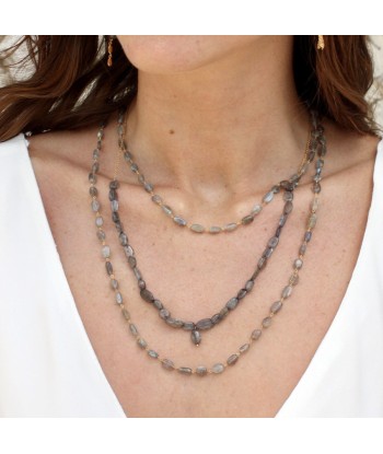 Collier doré et labradorite le concept de la Pate a emporter 