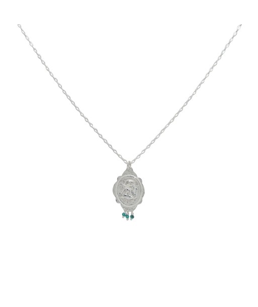 Collier argent 925 ange et turquoise Economisez 