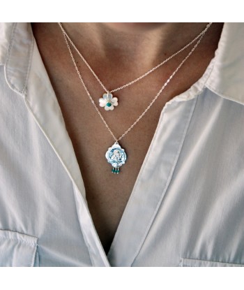 Collier argent 925 ange et turquoise Economisez 