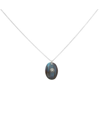 Collier argent 925 labradorite et zircons la colonne vertébrale