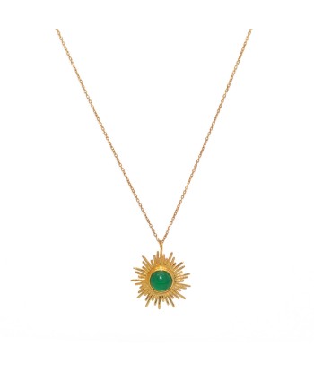 Collier doré pendentif soleil et pierre du meilleur 