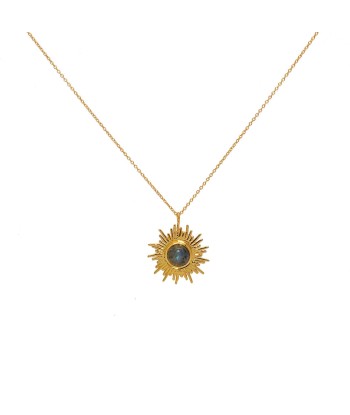 Collier doré pendentif soleil et pierre du meilleur 