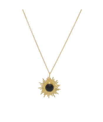 Collier doré pendentif soleil et pierre du meilleur 