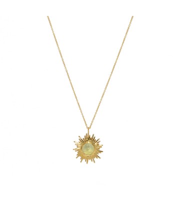 Collier doré pendentif soleil et pierre du meilleur 