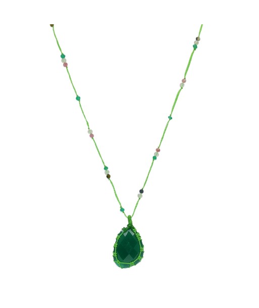 Sautoir vert onyx verte prehnite et tourmaline en ligne des produits 