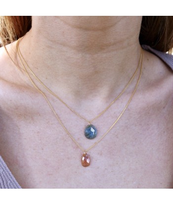 Collier or 18k et tourmaline bleue Faites des économies