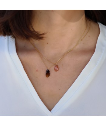 Collier or 18k et tourmaline rose 50% de réduction en Octobre 2024