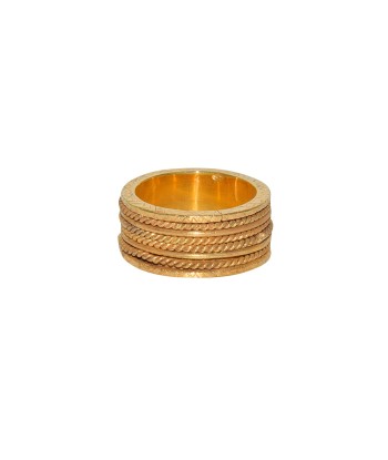 Bague anneau tressé doré à l'or fin 18k online