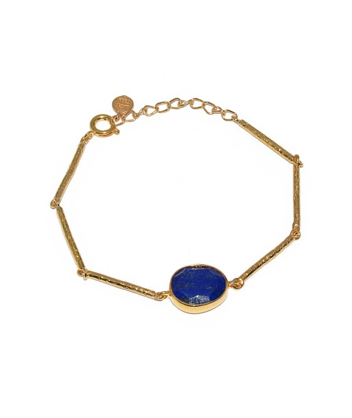 Bracelet doré et lapis en linge