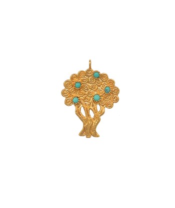 Collier arbre de vie doré et pierre commande en ligne