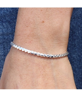 Bracelet argent maille égyptienne brillant des détails fins