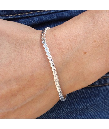 Bracelet argent maille égyptienne brillant des détails fins