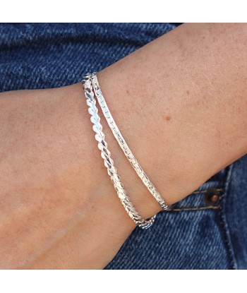 Bracelet argent maille égyptienne brillant des détails fins