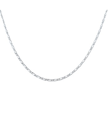 Collier argent maille figaro alternée destockage