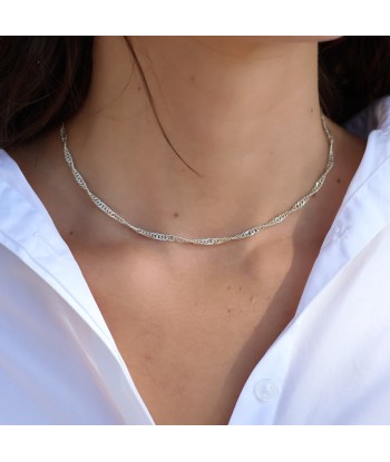 Collier argent maille singapour prix pour 