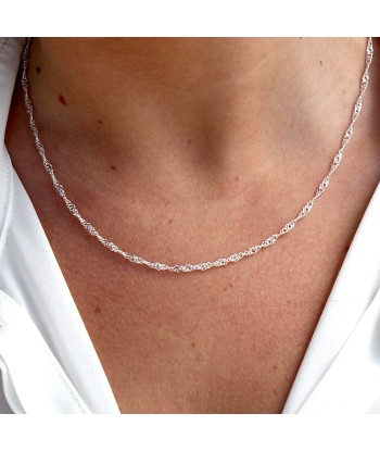 Collier argent maille singapour prix pour 