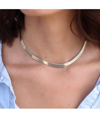 Collier argent maille miroir plus qu'un jeu 