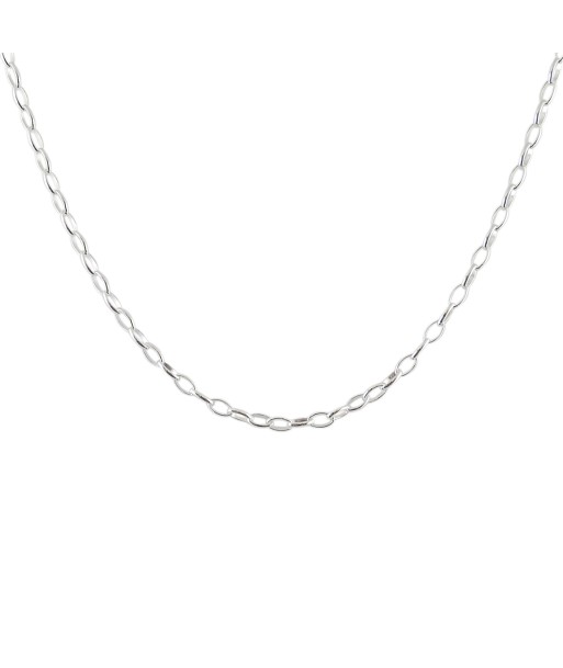 Collier argent maille Jaseron oval de votre