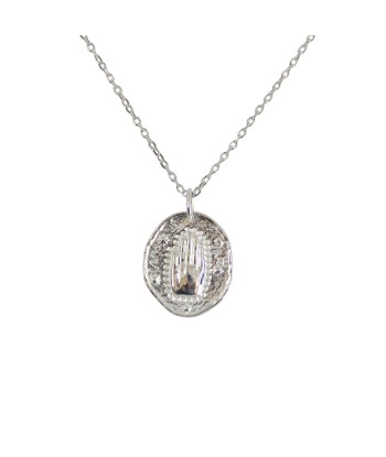 Collier médaille argent 925 et main Véritable concentré