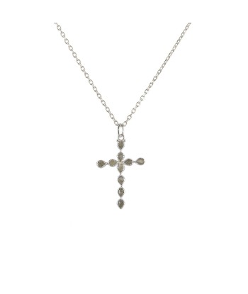 Collier argent 925 croix et pierres les ligaments