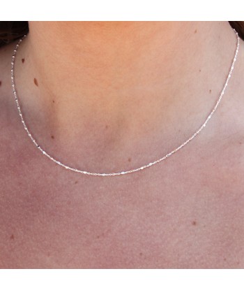 Collier argent 925 petits carrés sur le site 