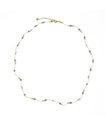 Collier fil doré et pierres naturelles Venez acheter