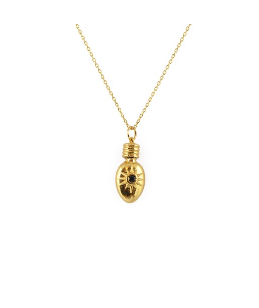 Collier doré pendentif flasque porte bonheur Venez découvrir notre 