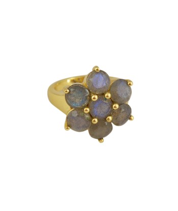 Bague dorée fleur en pierre vente chaude votre 