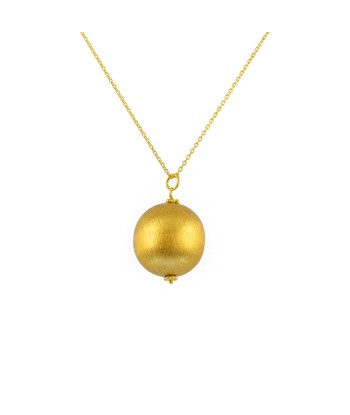 Collier doré et boule brossée online