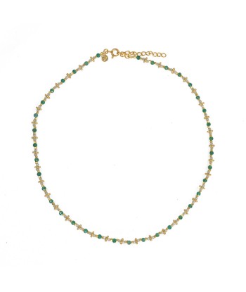 Collier doré duo de pierres et disques boules dorées Comment ça marche