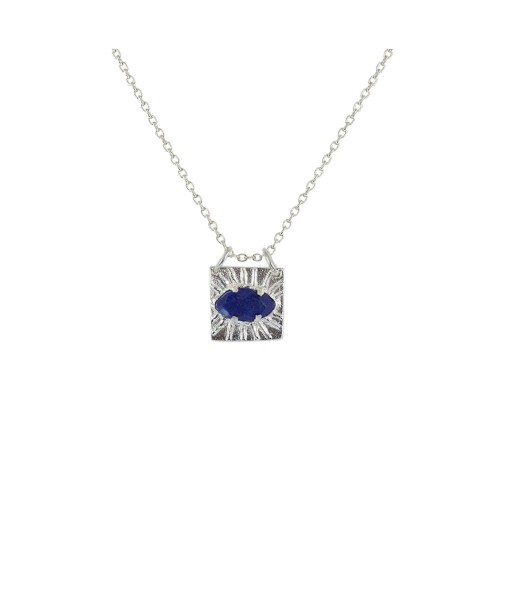 Collier argent 925 pendent carré oeil pierre Jusqu'à 80% De Réduction