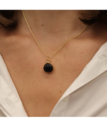 Collier doré pendentif coquillage en pierre prix