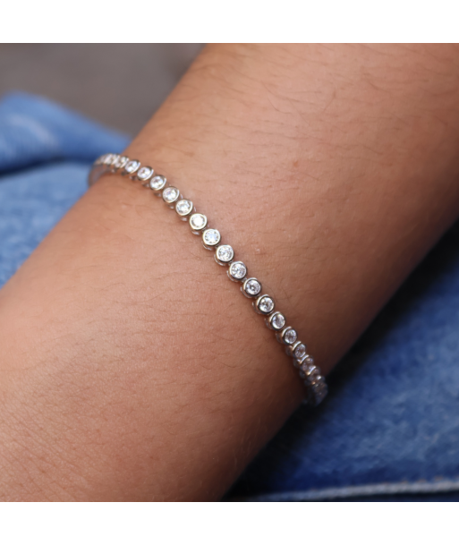 Bracelet tennis argent 925 et zircons 2,5mm est présent 