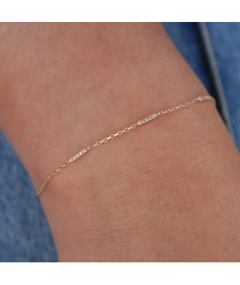 Bracelet or et barres diamants de votre