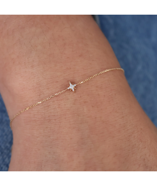 Bracelet or rose des vents diamants de la marque