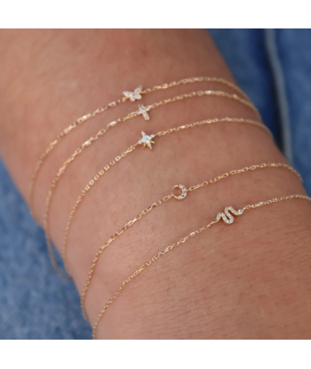 Bracelet or croissant de lune diamants vous aussi creer 