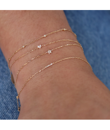 Bracelet or étoile diamants les ligaments