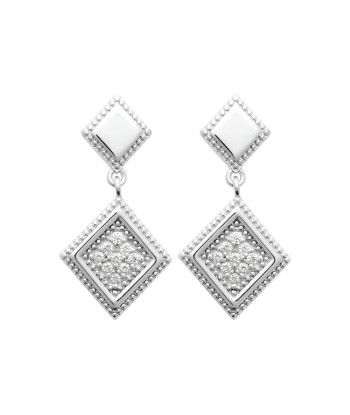 Boucles d'oreilles pendantes Jacynthe en argent sur le site 