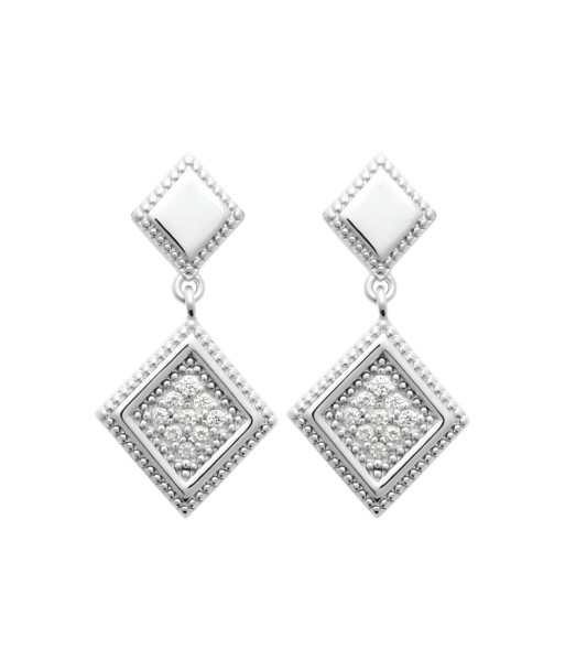 Boucles d'oreilles pendantes Jacynthe en argent sur le site 