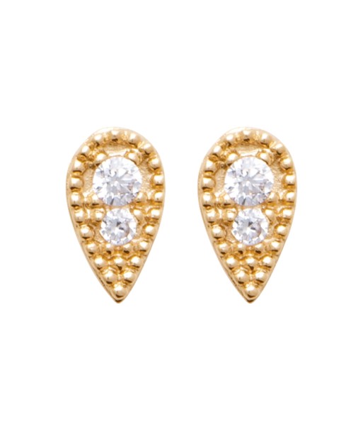 Boucles d'oreilles Agneta en plaqué or Amélioration de cerveau avec